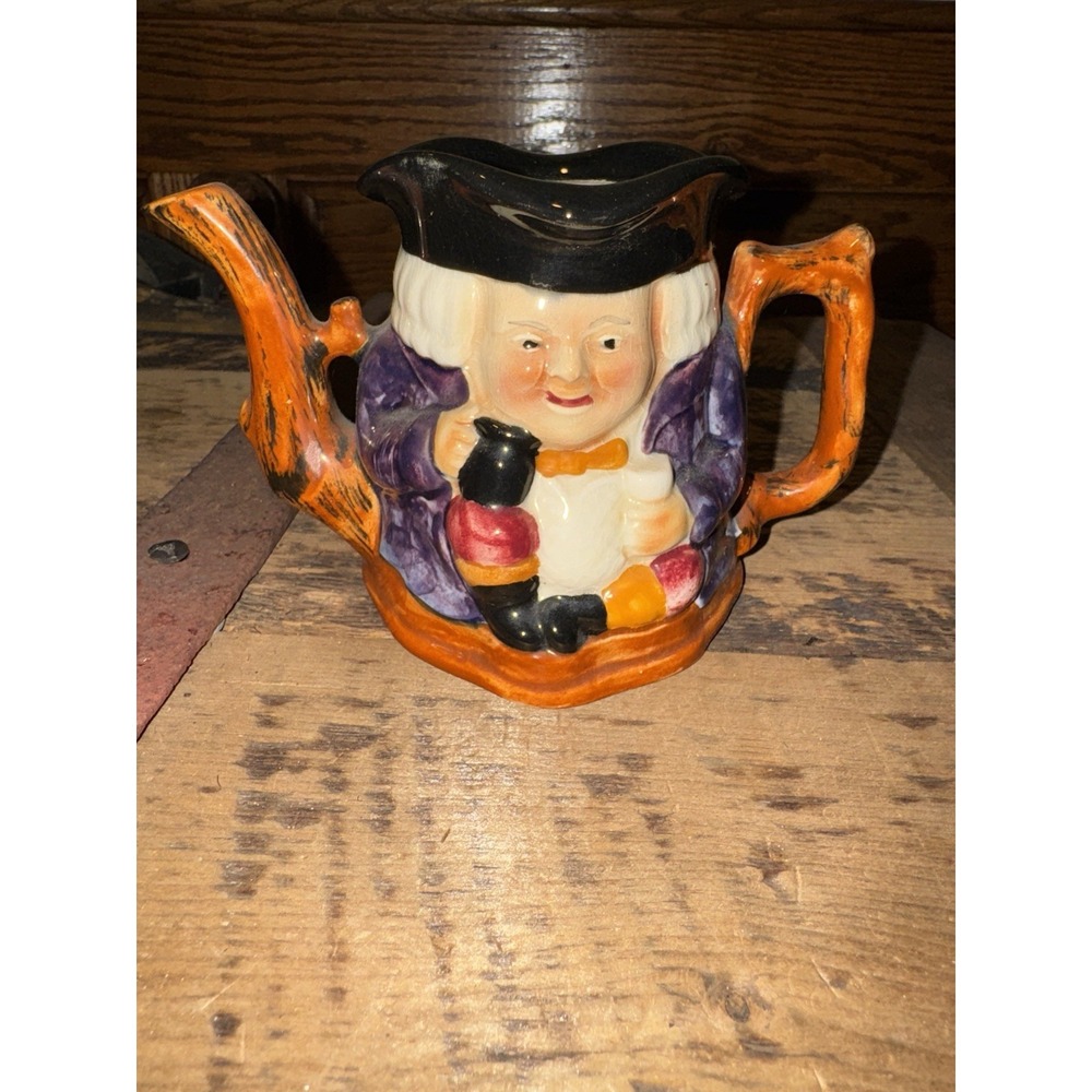 Vintage Shorter and Sons Two Faced Toby Jug Teapot about 7 Inches England